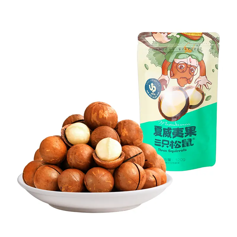 Three Squirrels Crunchy Hawaiian Macadamia Nut Snack – Sweet & Nutty Gourmet Treat 120g (4.23 oz)