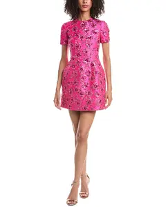 Valentino Ricamato Silk-Blend Mini Dress