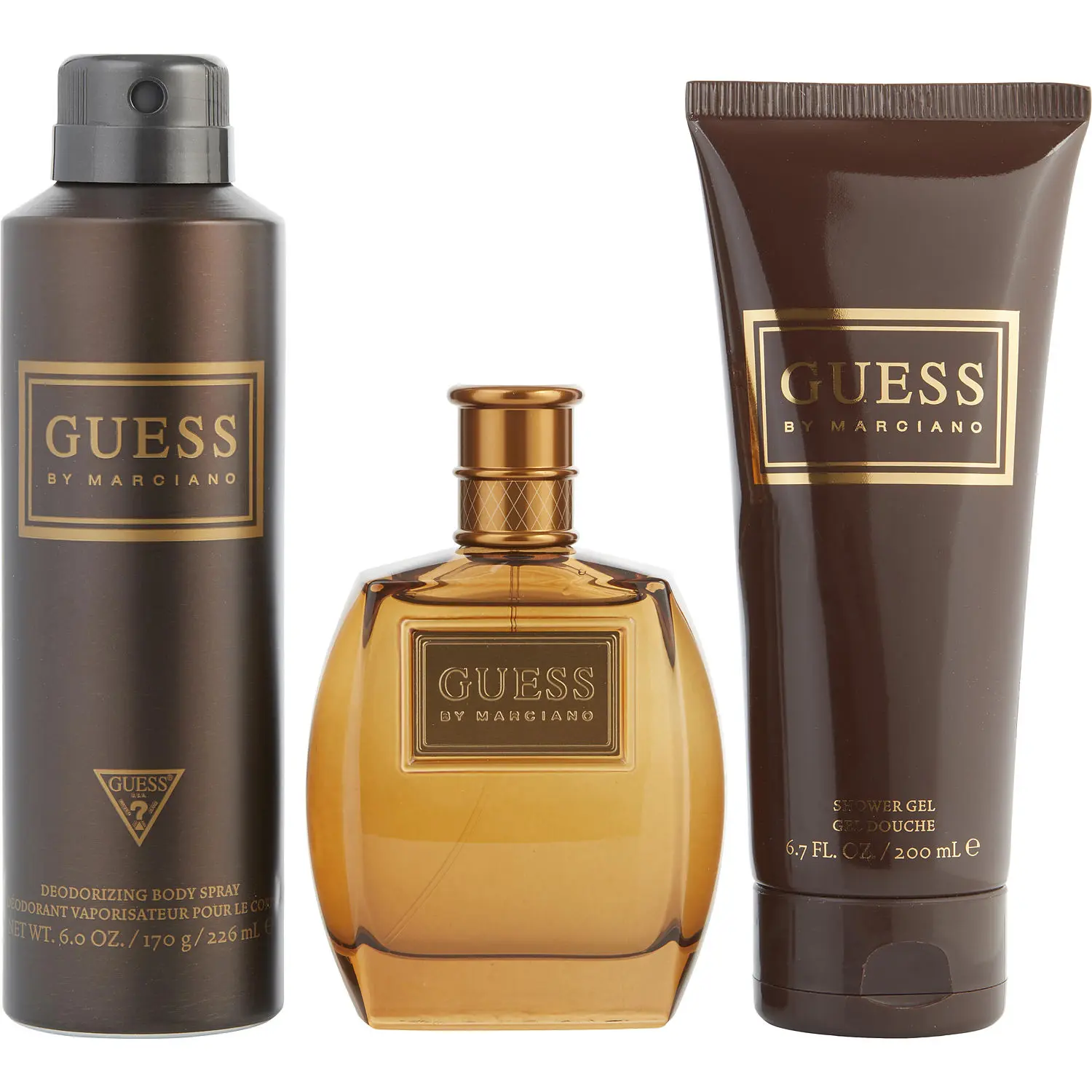 Guess By Marciano Set-Edt Spray 3.4 Oz & Deodorant Spray 6 Oz & Shower Gel 6.7 Oz For Men Guess By Marciano Set-Edt Spray 3.4 Oz & Deodorant Spray 6 Oz & Shower Gel 6.7 Oz For Men
