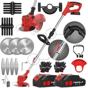 Portable Wireless Electric Lawn Mower—a Cordless Trimmer and Garden Weed Remover equipped with three blade types and two high-capacity lithium batteries, delivering powerful performance for lawns, gardens, and yards. Tool Discount