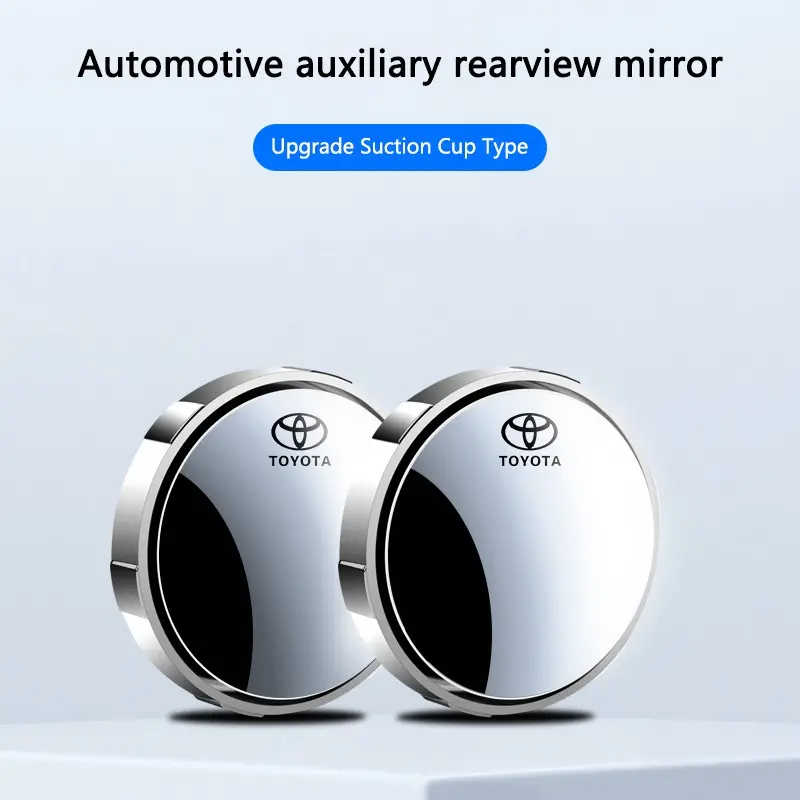 2Pcs Round Frame Convex Blind Spot Mirror Wide-angle Adjustable Rearview Mirror Automotive Car Accessories For Toyota chr Corolla Camry rav4 Yaris hilux prius avensis auris Pr