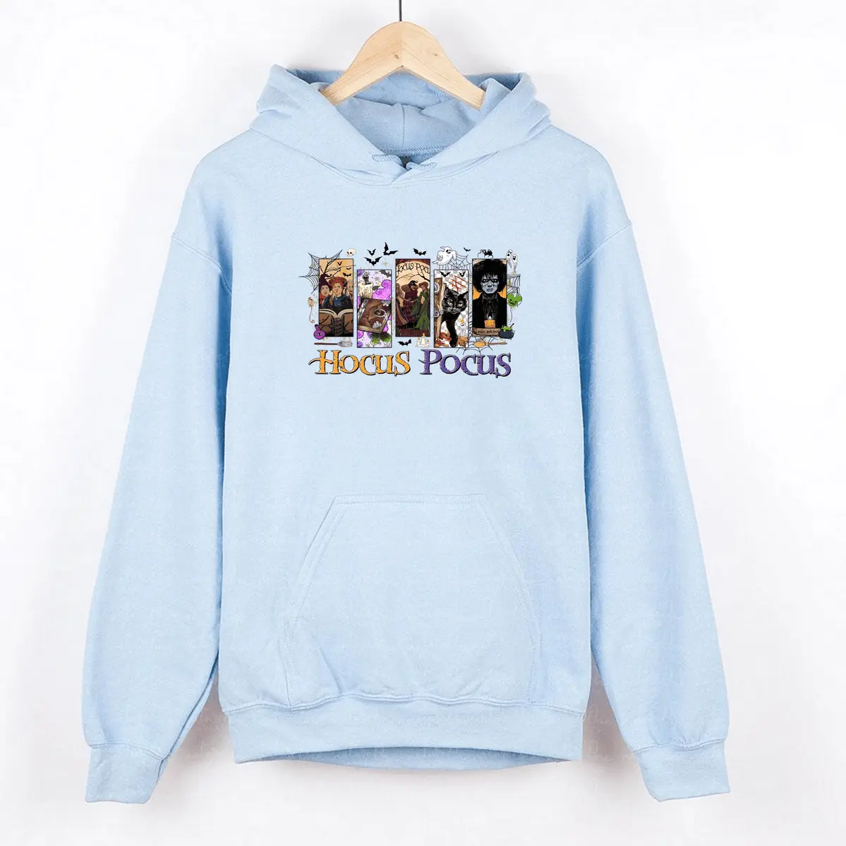 Halloween Hocus Pocus T-Shirt Movie Witches Funny Characters Shirt Sanderson Sisters Shirt Go-To Cotton Hoodie & Sweatshirt for Men & Women