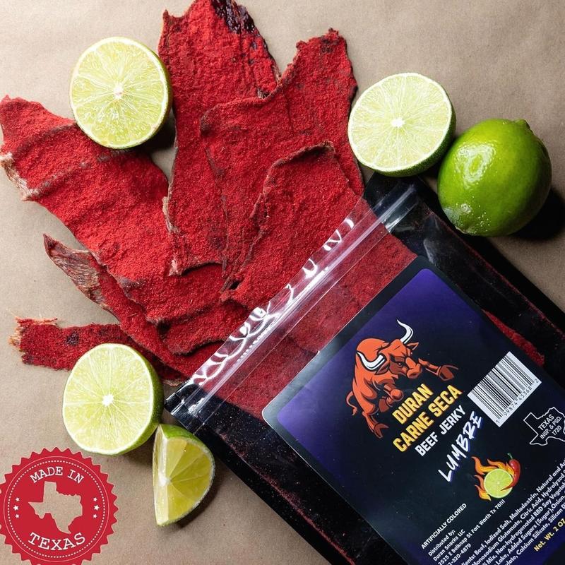 Tizon Lumbre Carne Seca - Spicy Fuego Beef Jerky Snack, Premium Mexican-Style Dried Beef, 2oz Resealable Pouch, No Added Hormones, USA Made