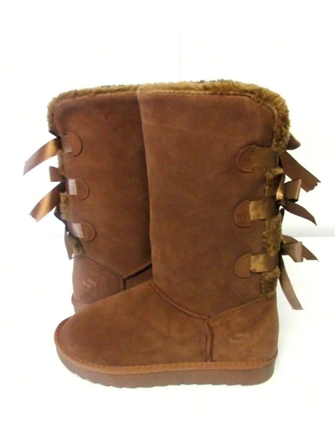 SO BRAND NEW WOMEN CLASSIC THREE BOWS TALL BOOT TAN 4561 ORIGINAL