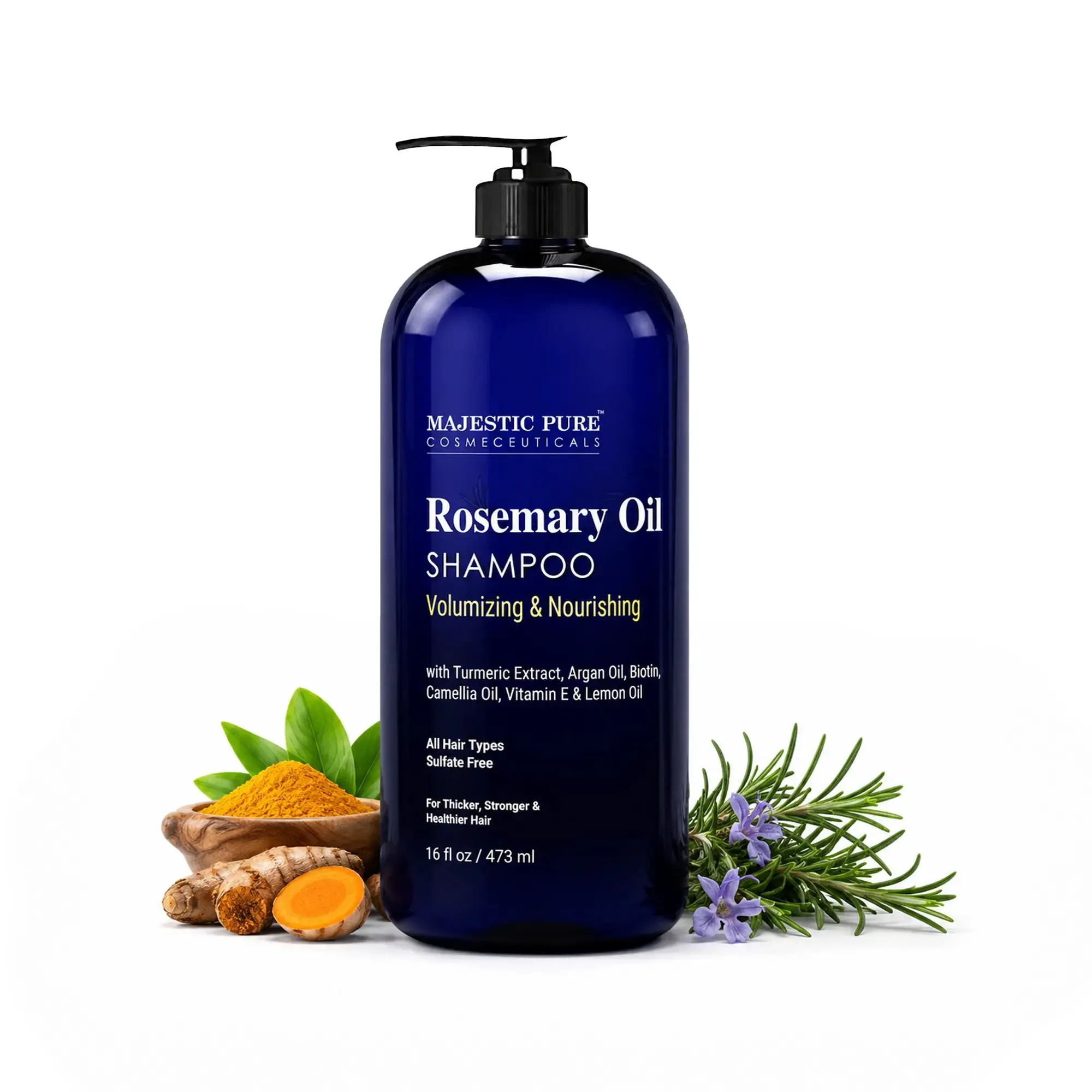 Rosemary Oil Shampoo with Biotin | 16 fl oz, Clarifying Shampoo, Hair Growth Shampoo