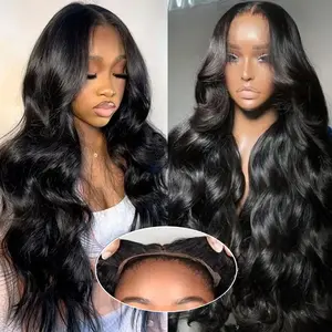 30 32 Inch Glueless Human Hair Body Wave Wig Ready To Wear 9x6 7x5 6x4 5x5 Transparent Lace Closure Wig  Human Hair Pre Plucked Glueless Wig For Women Cheap Wigs