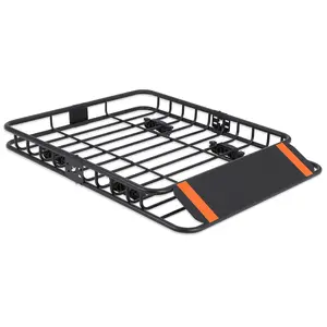 Garvee Heavy Duty Steel Roof Rack Cargo Basket, 200LB Capacity Car Top Carrier with Adjustable Extension, Powder-Coated Universal Rooftop Storage Rack for SUVs, Trucks & Jeeps, Expand Vehicle Cargo Space for Luggage, Travel Essentials, Outdoor Gear