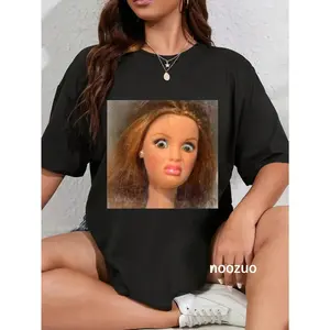 100% Cotton Funny Disgusting Doll face Meme T-Shirt