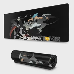 Soul Eater Mouse Pad Design Anime Mousepad Large Gaming Mouse Pad - Extended, Thick, Non-Slip Rubber Base Desk Mat with Precision Stitched Edges - Washable Large Desk Pad