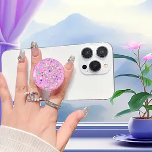 Elastic phone holder, a circular foldable phone accessory suitable for mobile phones and tablet computers, Phone Grip Holder