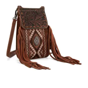 Montana West Tooled Collection Phone Crossbody Bag