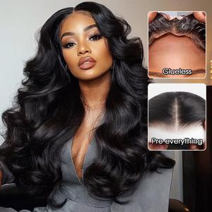 Subella Hair All-Day Wear Comfort Real Glueless Ocean Wave Wig Ready to Go 200% Density HD Lace Middle/Side/C Part Loose Body Wave Wig Pre Cut Plucked Human Hair Beginner Friendly SummerVibes