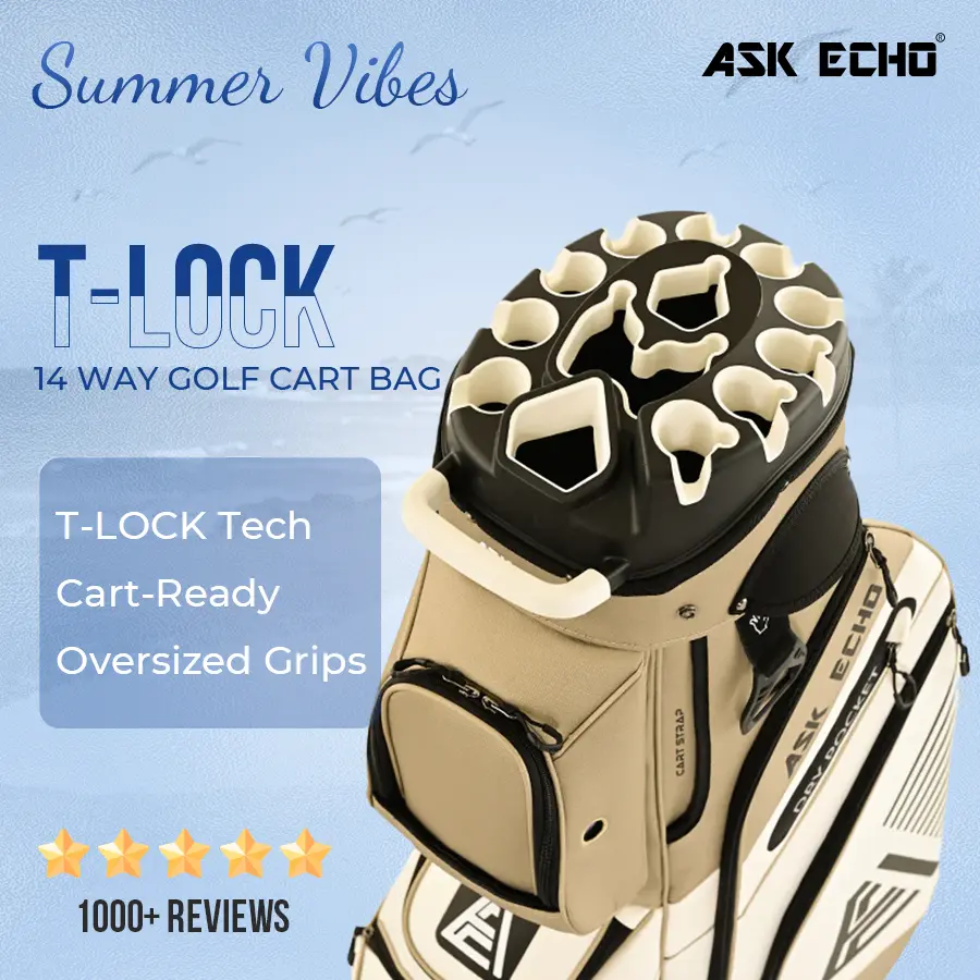 Ask Echo T-LOCK 14 Way Organizer Dividers Golf Quiet Cart Bag Ask Echo T-LOCK 14 Way Organizer Dividers Golf Quiet Cart Bag