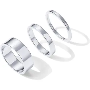 Gold Plated 3 Rings Set | Gold Stacking Rings for Women | Stacking Ring Set
