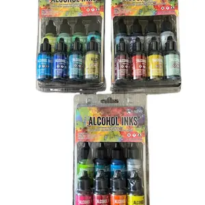 Ranger Tim Holtz Alcohol Inks - 8 Packs Brand New - Earthtones & Primary Colors - 0.5 fl oz Bottles - Acid Free Multi Surface - Fade Resistant - Precision Tips - Ideal for Craft Projects