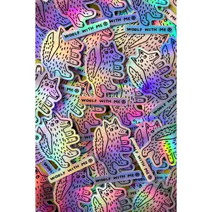 Wolf Holographic Vinyl Sticker