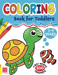 Coloring Book for Toddlers 2-4 years: Cute Animals and Simple Pictures To Learn and Color, Paperback