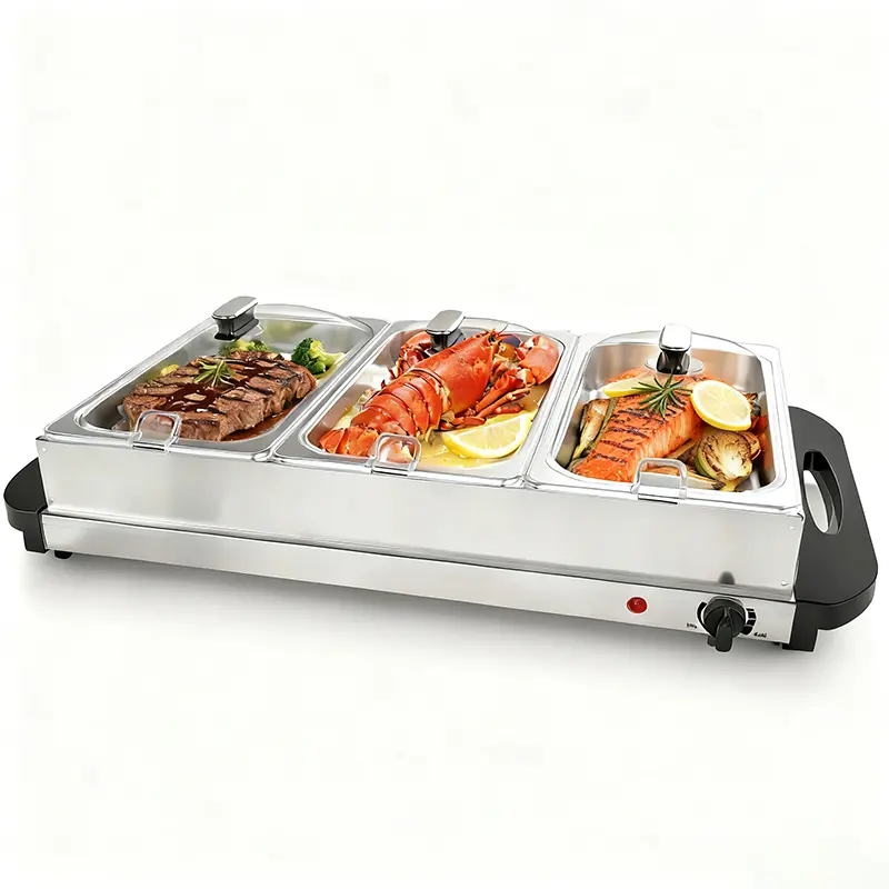7.5QT Commercial Buffet Food Warmer - Digital Temperature Control Warming Tray, ETL Certified Stainless Steel Chafing Dish for Catering/Events/Parties