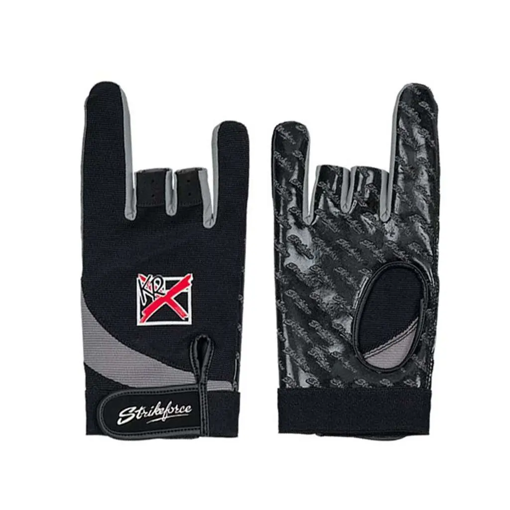 KR Strikeforce Pro Force Left Hand Bowling Glove with Leather Palm and Fingers for Complete Control and Consistent Ball Roll, XX-Large, Control Grip