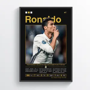 Cristiano Ronaldo poster, Ballon d'Or winner, Real Madrid football print, Portuguese football wall art, Real Madrid decor, Ronaldo football
