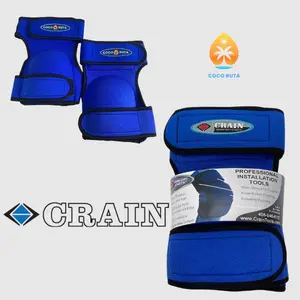 Bon Tool Knee Pads Blue – Thick Cushion & Anti-Slip Design – Adjustable Straps, Ideal for Gardening, Flooring, Construction