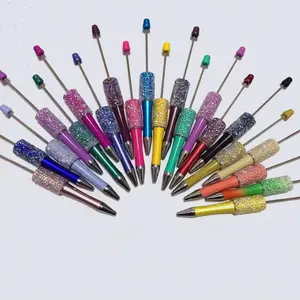 Set of 10-20-50 Resin Beaded Pens, Creative Fun Cute DIY Highlighter Markers, Random Colors, Perfect for Handmade Projects, Glitter Gel Pens