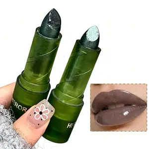 HERORANGE Shimmering Transparent Radiant Glossy Lip Balm - Moisturizing, Hydrating and Moisturize, Dark Shade Lipstick, High-End Black Lipstick, Long-lasting and Fade-resistant, Suitable for Stage, Performances, and Cosplay, Lipgloss