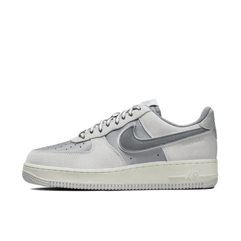 Women’s Nike Air Force 1 Low Athletic Club Grey Low Top Casual Sneakers - Leather Upper, Classic Silhouette, Cushioned Midsole, Durable Rubber Outsole, Round Toe, Closed Design, All Seasons, True To Size, Sports Shoes, Walking, Solid