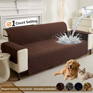 Waterproof Quilted Sofa Cover, Pet Friendly Splash-proof Sofa Protectors, Non Slip Couch Cover, Sofa Slipcover, Multi Color Sofa Covers Available, Durable Soft Sofa Cover for Living Room Bedroom, Fits 2 3 Seater Sofas