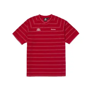 Supreme Men's Umbro Stripe Soccer Jersey Red, from StockX