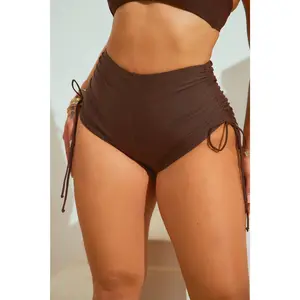 Maui Mix And Match Ruched Side Short Bikini Bottom - Chocolate Maui Mix And Match Ruched Side Short Bikini Bottom - Chocolate