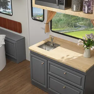 Kichae 15"x 17" Undermount Kitchen Sink Single Bowl Workstation Bar Sink Stainless Steel RV Outdoor Sink with Foldable Faucet