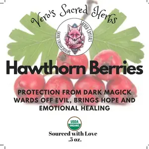 Herb Garden - Organic Whole Hawthorn Berries .5 oz