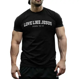 Christian Graphic Tee Bible Verse Printed Shirt Love Like Jesus Top for Women Casual Faith-Based Outfit Church Retreat Gift for Jesus Lover
