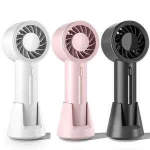 KinYiLO Portable Handheld Fan,  3-Speed ,with Desktop Base,Powerful Airflow Personal  turbo Fan, Lightweight & Easy to Carry Mini Fan, Ideal Summer Gift for Office Travel Camping