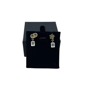 Pre-owned YSL Star and Moon Asymmetrical Earrings H5 D0415