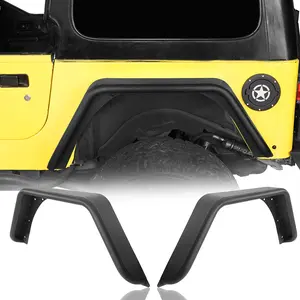 Hooke Road Rear Tube Fender Flares for 1997-2006 Jeep Wrangler TJ