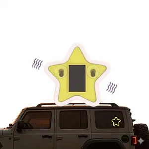【Summer Survival】JOYTUTUS Solar-Powered Wireless Neon Car Ambient Light, Eco-Friendly LED Interior Glow Decor, Easy Stick-On Aesthetic Car Accessory for Dashboard