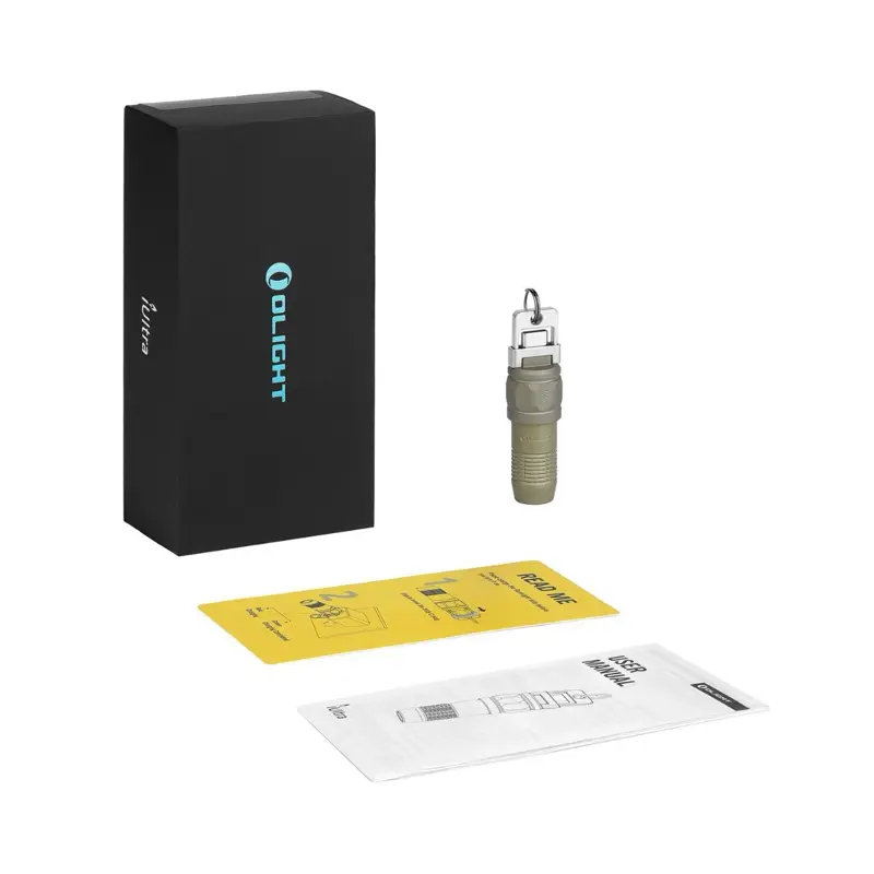 Olight iUltra Olive Green OAL Keychain Flashlight, 80 Lumens, USB-C