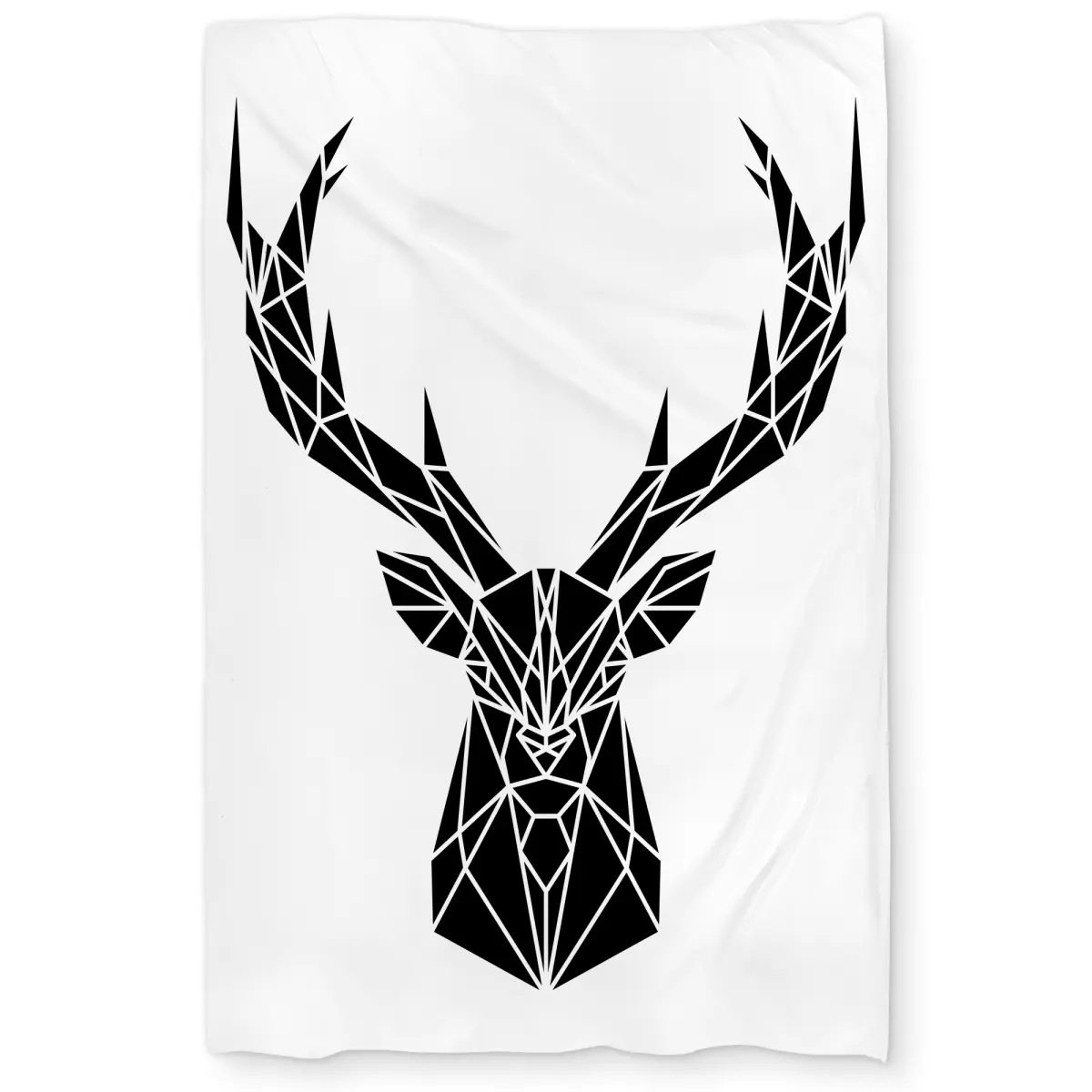 Begin Home Decor C1DCTXLWG9G8XQ Geometric Deer Head Twin Size Extra Long Duvet Cover - Industrial Living Room Decor