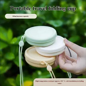 Portable Foldable Mouthwash Cup, Food-Grade Collapsible Travel Cup, Reusable Folding Tooth Cup for Outdoor & Travel
