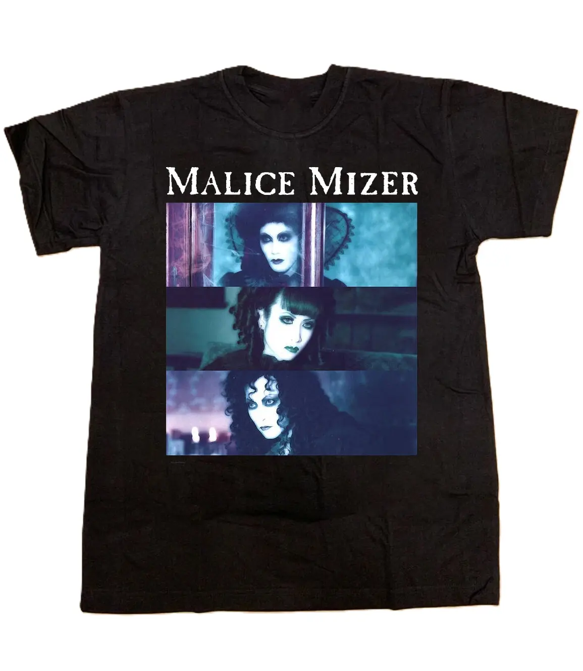 MALICE MIZER Band Gift For Fan Short Sleeve Black T-shirt Unisex Cotton Fabric Crewneck Menswear Top
