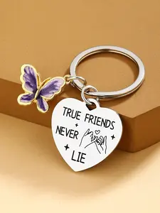 Best Friend Keychain Friendship Gifts for Women, Bestie Soul Sister Bff Friend, Birthday Gifts for Friends, Christmas Stuff, Heart Shaped Keychain