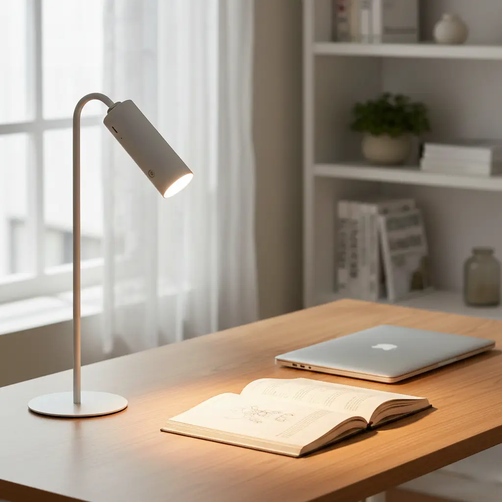 4-in-1 Magnetic Rechargeable LED Desk Lamp - Adjustable Lighting, Clip, Wall Mount, Flashlight - 1200mAh, 60H Battery - Nightstand LED Nightlight for Bedroom, Emergency Use