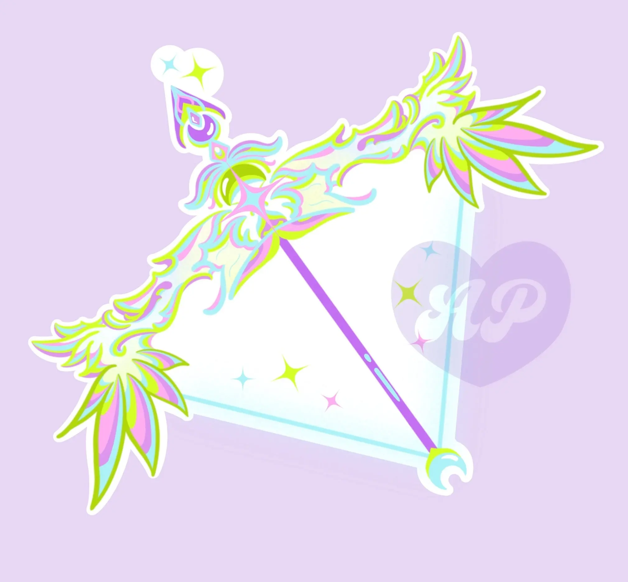 Cute Moon Bow Vinyl Sticker