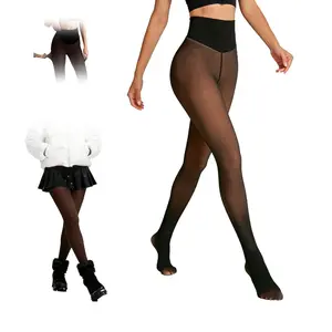 NEW Womens Winter Compression Band One Seamoption Original Magic Fleece Lined Leggings S to XL 2 Shades Closed Foot Fleece Tights Fur Basic Minimalist Style Women's Bottoms Fit