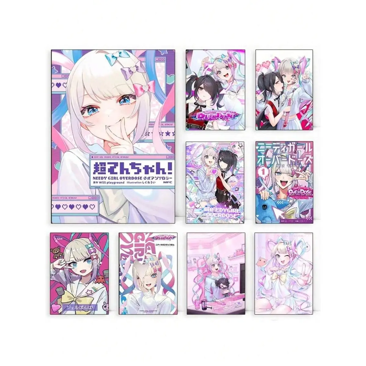 1PC Needy Girl Overdose Game Poster Sweet Cute Cartoon Anime Girl Canvas Painting Prints Wall Art Picture For Living Room Home Decor No Frame