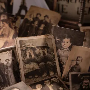 Vintage Theme Sticker Pack, 50 Sheets Per Package, Retro Style Handmade Journal Supplies, Scrapbook Page, DIY Old Background Decals, Artistic Diary Decoration