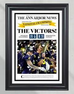 2024 National Champions: 'THE VICTORS!' - Michigan Wolverines' Ann Arbor Poster No Frame Newspaper Print