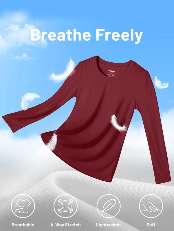 5 Pack Women Long Sleeve Shirts Running  Casual Tops  Workout Hiking T Shirts for Quick-Dry  Athletic shirts women